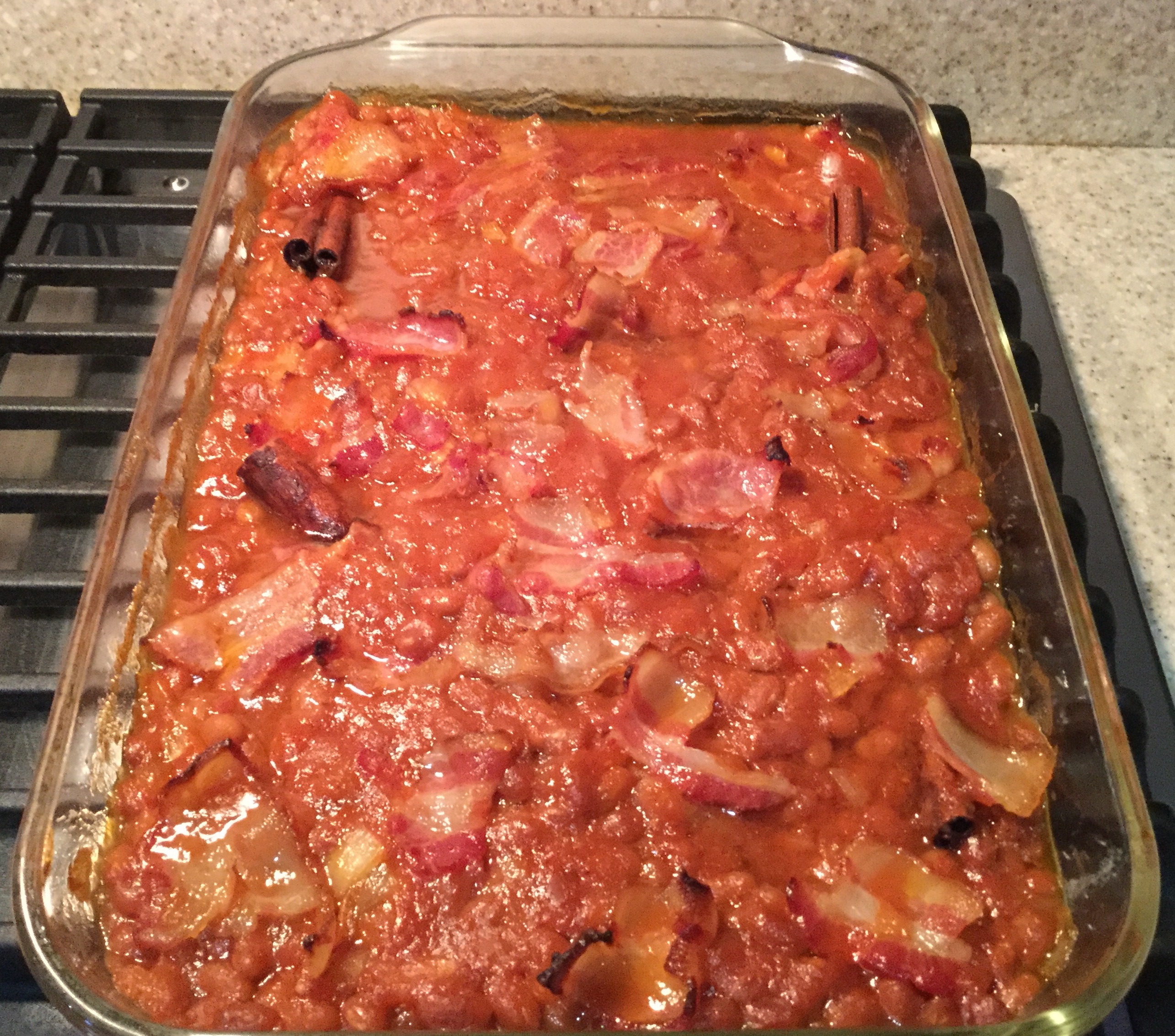 Super Bowl Baked Beans.   Seriously Delicious.