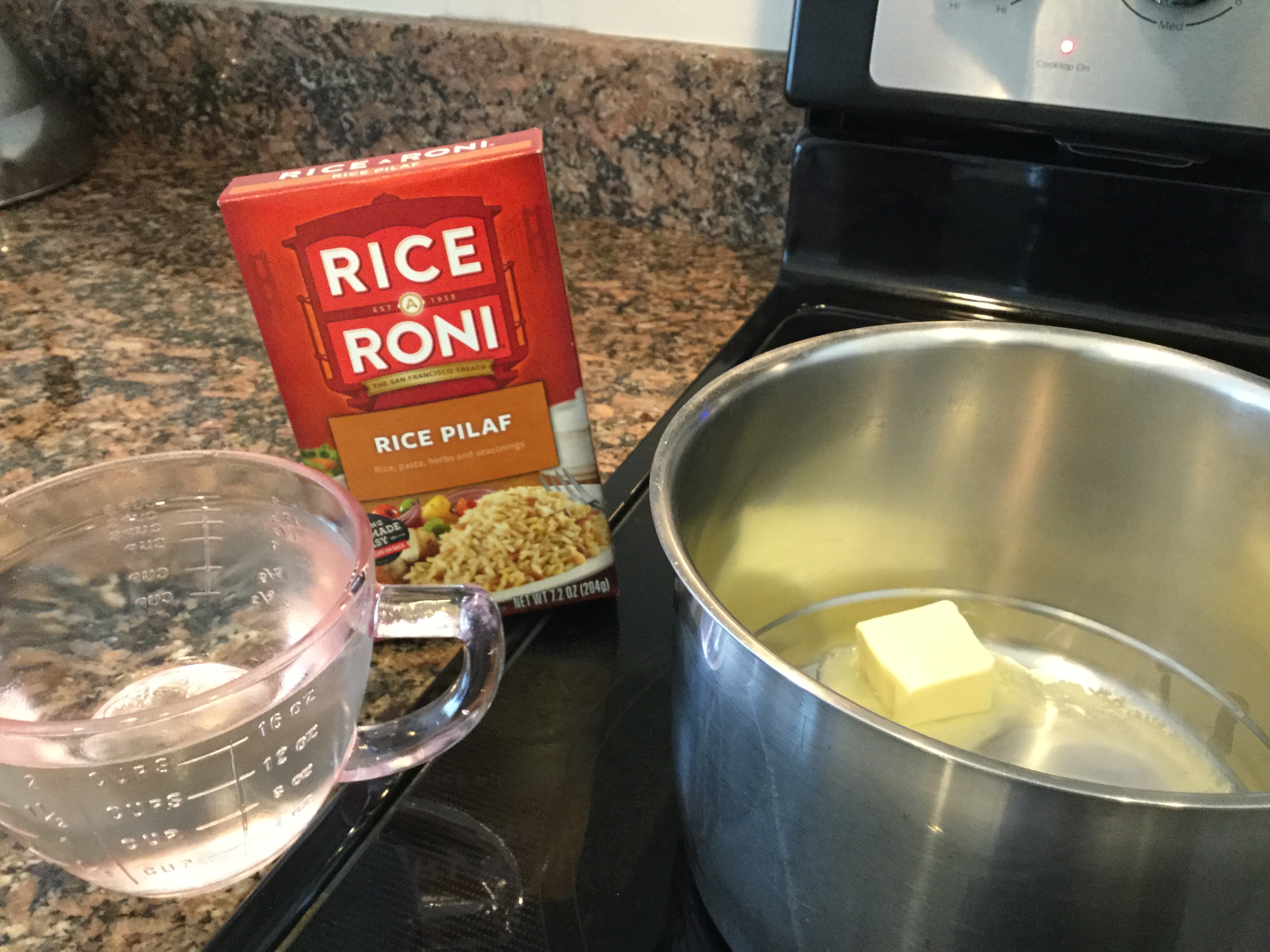 Make rice as instructed on package