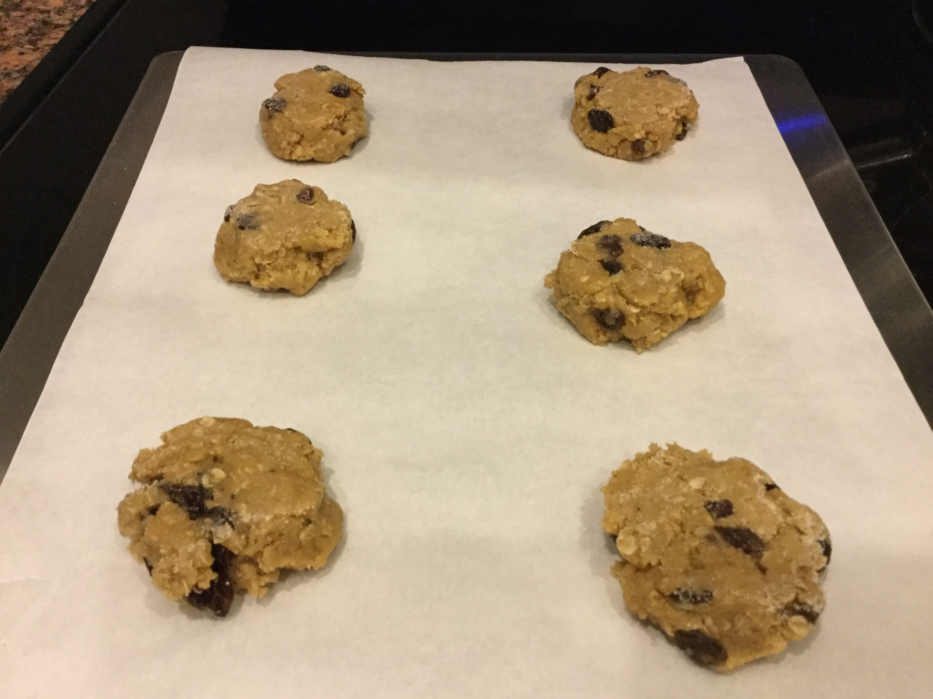 Oatmeal Raisin Cookies Ready for the Oven