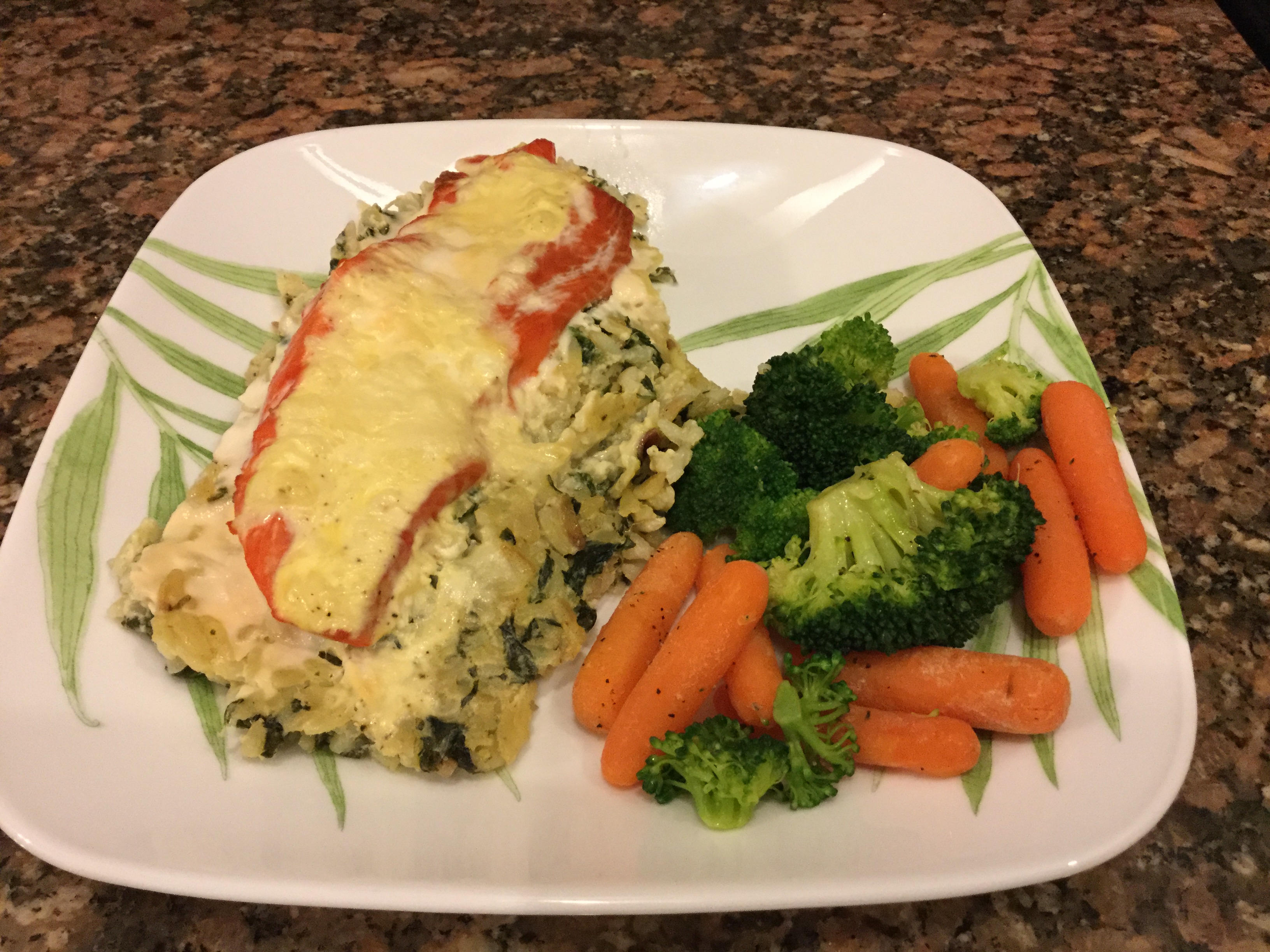 Salmon & Spinach Bake