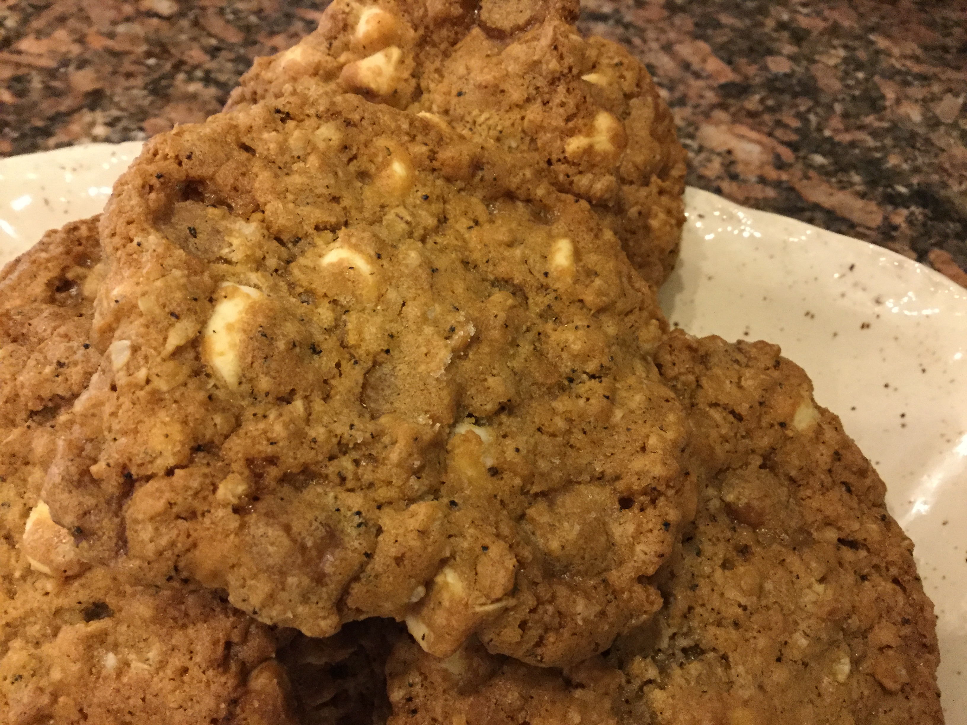 White Chocolate Caramel Chai Oatmeal Cookies