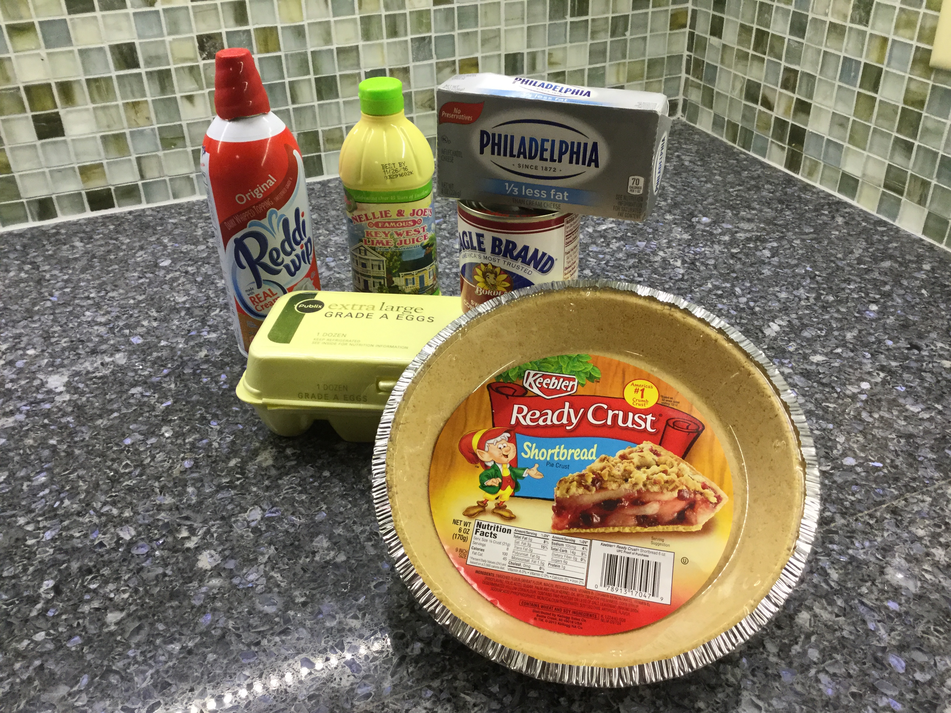 Ingredients for Key Lime Pie